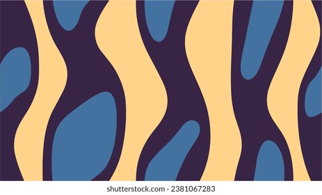 Papel pintado de arte. Fondo abstracto con un patrón hipnótico de líneas onduladas. 60, 70, hippie. Fauvismo y corte el ambiente de Matisse. Fondo retro Groovy poster y2k para diseño de impresión. Sin inconveniente.