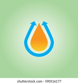 the art water orange juice icon logo