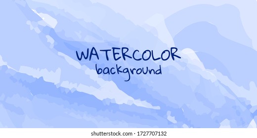 Art of watercolor blue brush background