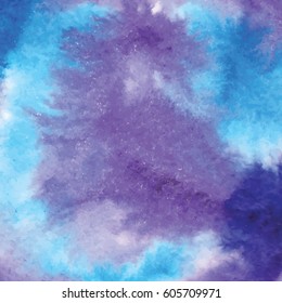 Art of watercolor stains of paint on watercolor paper. Grunge abstract vector background