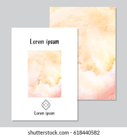 Art of watercolor stains of paint on watercolor paper. Grunge abstract vector background