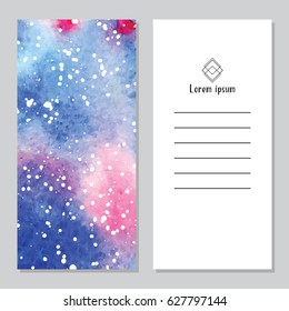 Art of watercolor stains of paint on watercolor paper. Grunge abstract vector background