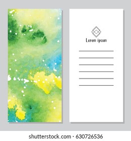 Art of watercolor stains of paint on watercolor paper. Grunge abstract vector background