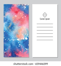Art of watercolor stains of paint on watercolor paper. Grunge abstract vector background