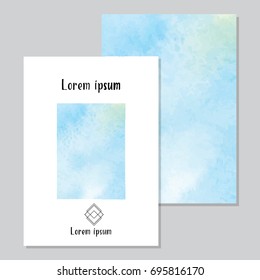Art of watercolor stains of paint on watercolor paper. Grunge abstract vector background