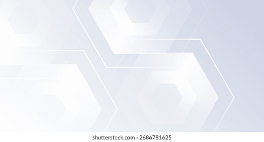 Art white background with gradient color and artistic dynamic hexagon art modern design