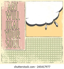 art will save you, illustration in vector format