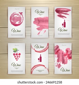 Art Wine Cards And Labels Design