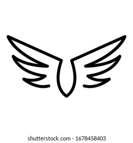 Art wings icon. Outline art wings vector icon for web design isolated on white background