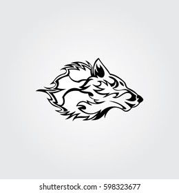 the art wolf icon logo