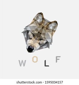 art wolf style low poly