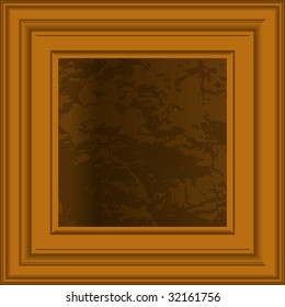 Art in wooden frame.