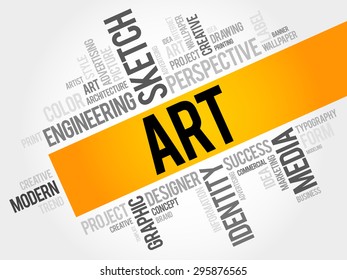 ART word cloud, business concept