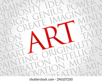 Art word cloud, business concept