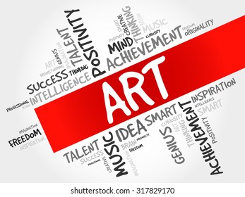 Art word cloud, business concept