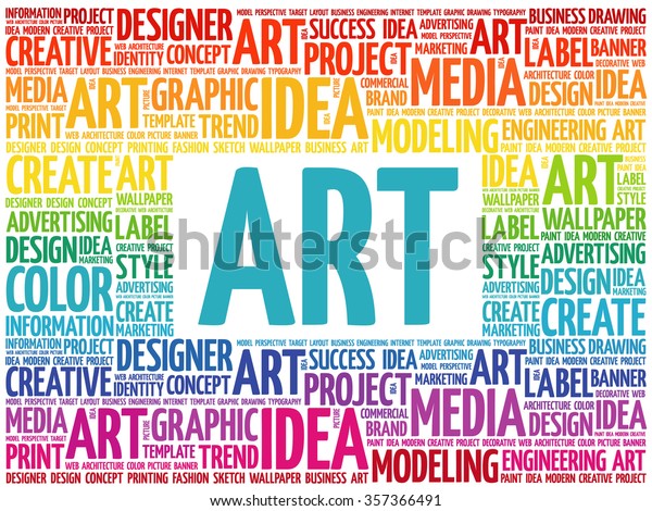 Art Word Cloud Creative Business Concept Stock Vector (Royalty Free ...