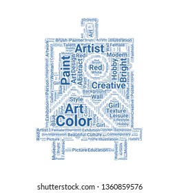 art word cloud. tag cloud about art.