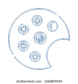 art word cloud. tag cloud about art.