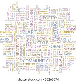 Art Word Collage On White Background Stock Vector (Royalty Free ...