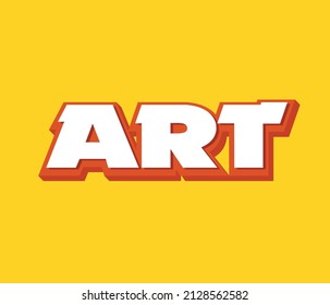 Art word graphic trendy 3d Design