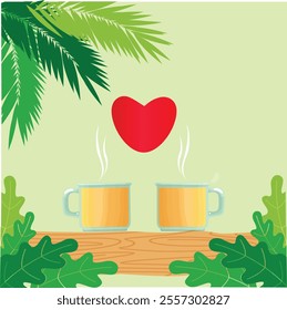 art work for cha lover international tea day realistic vector illustration