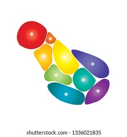 Art work design vector. Abstract colors on white background. Design print for artwork, element, decoration, background. Set 3