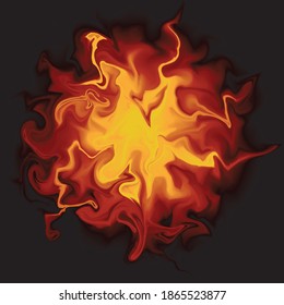 the art work inspiration from lava , sun and dark