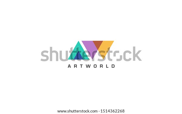 Art World Logo Design Concept Your Stock Vector Royalty Free