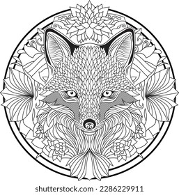 The Art of Zen Fox Mandala Design