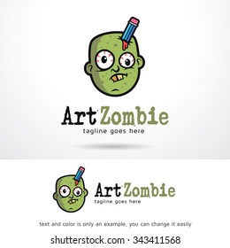 Art Zombie Logo Template Design Vector
