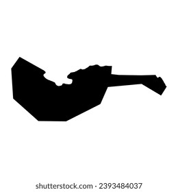 Arta region map, administrative division of Djibouti. Vector illustration.