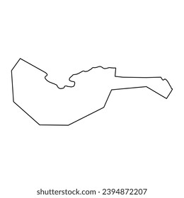 Arta region map, administrative division of Djibouti. Vector illustration.
