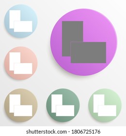 Artboard button badge color set. Simple glyph, flat vector of web icons for ui and ux, website or mobile application