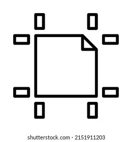 Artboard Icon. Line Art Style Design Isolated On White Background