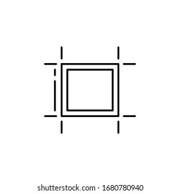 Artboard icon. Simple line, outline vector elements of design tools for ui and ux, website or mobile application