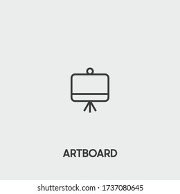 artboard icon. artboard vector on gray background