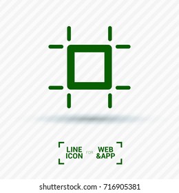 Artboard minimal vector icon. Board flat line icon for websites and mobile minimalistic flat design.