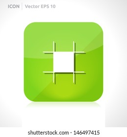 Artboard tool  icon | vector design template | color green | icon set | abstract with symbol |