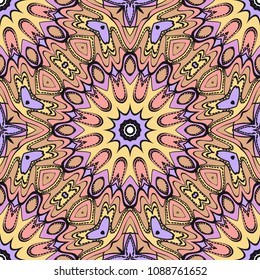 Art-deco fashion seamless pattern. vector illustration. For invitation wedding, valentine's, background, wallpaper.