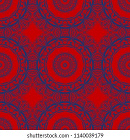 Art-deco floral pattern. Seamless. vector illustration. For invitation wedding, valentine's, background, wallpaper