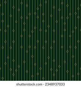 Artdeco Green Leaf Nahtloses Muster. Vektorgrafik des stylischen geometrischen Hintergrunds.    