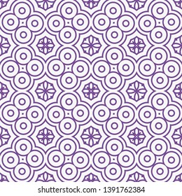 Art-deco seamless geometric pattern with retro ornament. Vector illustration