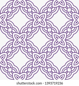 Art-deco seamless geometric pattern with retro ornament. Vector illustration
