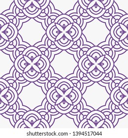 Art-deco seamless geometric pattern with retro ornament. Vector illustration