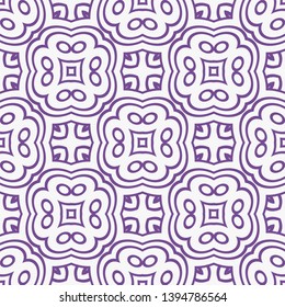 Art-deco seamless geometric pattern with retro ornament. Vector illustration