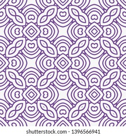 Art-deco seamless geometric pattern with retro ornament. Vector illustration