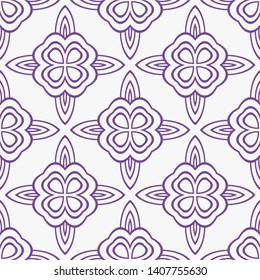 Art-deco seamless geometric pattern with retro ornament. Vector illustration