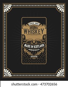 Art-deco Whiskey card