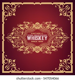 Tarjeta Whiskey Art-deco