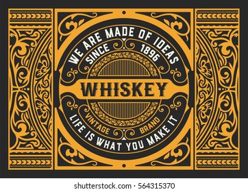 Art-deco Whiskey card